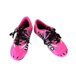 Umbro Arturo 3.0 Pink Black Girls Synthetic Leather Soccer Cleats Size 11 T